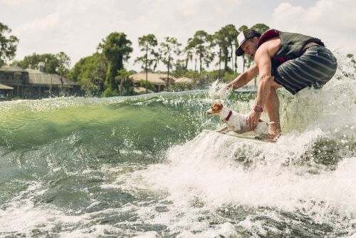 wakesurfing